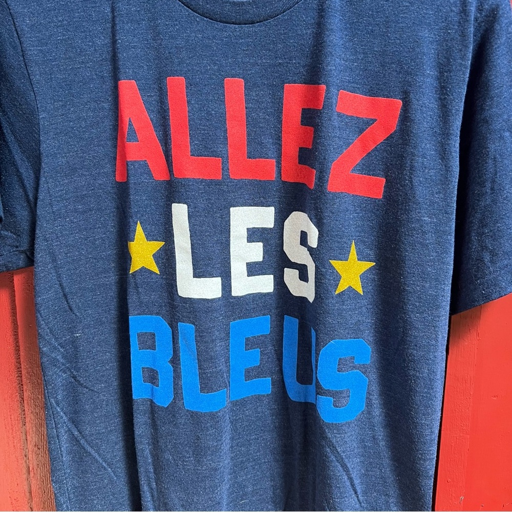 HOMAGE Blue and Red Short Sleeve Tee - Picture 2 of 6